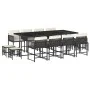 Garten-Essgruppe mit 13-teiligen Kissen aus schwarzem synthetischem Rattan. von , Gartensets - Ref: Foro24-3211518, Preis: 71...