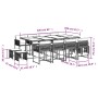 Garden dining set with 13-piece black synthetic rattan cushions by , Garden sets - Ref: Foro24-3211518, Price: 572,37 €, Disc...