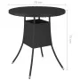 Synthetic black rattan garden table 70x70x73 cm by vidaXL, Garden tables - Ref: Foro24-310465, Price: 89,83 €, Discount: %