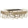 Garden dining set 11 pieces with beige synthetic rattan cushions by , Garden sets - Ref: Foro24-3211570, Price: 628,11 €, Dis...