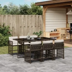 7-piece garden dining set with brown synthetic rattan cushions by , Garden sets - Ref: Foro24-3211629, Price: 474,88 €, Disco...