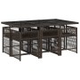 Garten-Essgruppe, 7-teilig, mit braunen Polstern aus synthetischem Rattan. von , Gartensets - Ref: Foro24-3211629, Preis: 414...