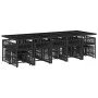 Garden dining set with 15-piece black synthetic rattan cushions. by , Garden sets - Ref: Foro24-3211710, Price: 923,79 €, Dis...