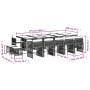 Set comedor de jardín con cojines 15 pzas ratán sintético negro de , Conjuntos de jardín - Ref: Foro24-3211710, Precio: 687,8...