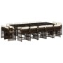Garden dining set with 15-piece synthetic brown rattan cushions by , Garden sets - Ref: Foro24-3211773, Price: 961,12 €, Disc...