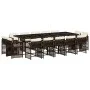Garden dining set with 15-piece synthetic brown rattan cushions by , Garden sets - Ref: Foro24-3211773, Price: 1,00 €, Discou...