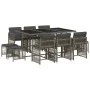 11-piece garden dining set with gray synthetic rattan cushions by , Garden sets - Ref: Foro24-3211688, Price: 553,47 €, Disco...