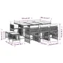 11-piece garden dining set with gray synthetic rattan cushions by , Garden sets - Ref: Foro24-3211688, Price: 553,47 €, Disco...