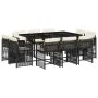 11-piece garden dining set with black synthetic rattan cushions by , Garden sets - Ref: Foro24-3211746, Price: 655,17 €, Disc...