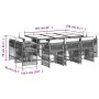 11-piece garden dining set with black synthetic rattan cushions by , Garden sets - Ref: Foro24-3211746, Price: 655,17 €, Disc...