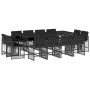 Garden dining set with 13-piece black synthetic rattan cushions. by , Garden sets - Ref: Foro24-3211759, Price: 848,65 €, Dis...