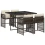 5-piece garden dining set with brown synthetic rattan cushions by , Garden sets - Ref: Foro24-3211617, Price: 317,78 €, Disco...