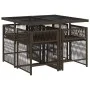 Garten-Essgruppe, 5-teilig, mit braunen Kunststoff-Rattan-Kissen. von , Gartensets - Ref: Foro24-3211617, Preis: 326,54 €, Ra...