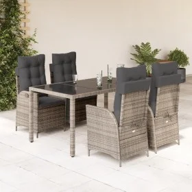 5-piece garden dining set with gray synthetic rattan cushions by , Garden sets - Ref: Foro24-3213079, Price: 709,91 €, Discou...