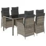 5-piece garden dining set with gray synthetic rattan cushions by , Garden sets - Ref: Foro24-3213079, Price: 709,91 €, Discou...
