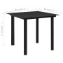Garten-Esstisch aus schwarzem Stahl und Glas, 80 x 80 x 74 cm von vidaXL, Gartentische - Ref: Foro24-312161, Preis: 115,76 €,...