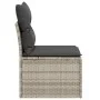 Silla jardín sin reposabrazos con cojines ratán PE gris claro de , Sofás de exterior - Ref: Foro24-366190, Precio: 65,34 €, D...