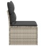 Silla jardín sin reposabrazos con cojines ratán PE gris claro de , Sofás de exterior - Ref: Foro24-366190, Precio: 58,82 €, D...