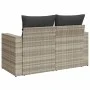 Garden sofa with cushions, 2 seats, light gray synthetic rattan by , Outdoor sofas - Ref: Foro24-366184, Price: 160,40 €, Dis...