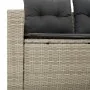 Garden sofa with cushions, 2 seats, light gray synthetic rattan by , Outdoor sofas - Ref: Foro24-366184, Price: 160,40 €, Dis...