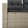 Gartensofa mit Kissen, 2-Sitzer, aus hellem grauem Kunststoffrattan. von , Outdoor-Sofas - Ref: Foro24-366184, Preis: 163,48 ...
