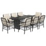Garten-Essgruppe 9-teilig mit schwarzen Polstern aus synthetischem Rattan. von , Gartensets - Ref: Foro24-3212055, Preis: 888...