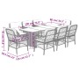 Garten-Essgruppe 9-teilig mit schwarzen Polstern aus synthetischem Rattan. von , Gartensets - Ref: Foro24-3212055, Preis: 888...