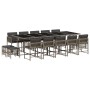 Garden dining set with 15-piece synthetic rattan cushions in gray. by , Garden sets - Ref: Foro24-3211532, Price: 765,59 €, D...