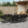 Garden dining set with 13-piece black synthetic rattan cushions. by , Garden sets - Ref: Foro24-3211579, Price: 815,14 €, Dis...