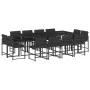Garden dining set with 13-piece black synthetic rattan cushions. by , Garden sets - Ref: Foro24-3211579, Price: 815,14 €, Dis...