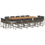 Garden dining set with 15-piece synthetic rattan gray cushions. by , Garden sets - Ref: Foro24-3211598, Price: 926,79 €, Disc...
