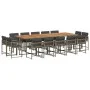 Garden dining set with 15-piece synthetic rattan gray cushions. by , Garden sets - Ref: Foro24-3211598, Price: 1,00 €, Discou...