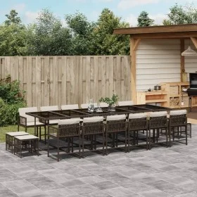 Garden furniture set 17 pieces and brown synthetic rattan cushions by , Garden sets - Ref: Foro24-3211545, Price: 987,97 €, D...