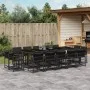Set comedor de jardín con cojines 15 pzas ratán sintético negro de , Conjuntos de jardín - Ref: Foro24-3211591, Precio: 946,4...