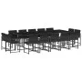 Garden dining set with 15-piece black synthetic rattan cushions. by , Garden sets - Ref: Foro24-3211591, Price: 946,47 €, Dis...