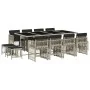 Garden dining set with 13 pieces, light gray synthetic rattan and cushions. by , Garden sets - Ref: Foro24-3210983, Price: 77...