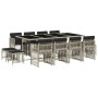 Set comedor jardín y cojines 13 pzas ratán sintético gris claro de , Conjuntos de jardín - Ref: Foro24-3210983, Precio: 707,6...