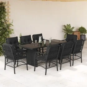 9-piece garden dining set with black synthetic rattan cushions by , Garden sets - Ref: Foro24-3212057, Price: 913,97 €, Disco...
