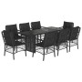 Garten-Essgruppe 9-teilig mit schwarzen Polstern aus synthetischem Rattan. von , Gartensets - Ref: Foro24-3212057, Preis: 855...
