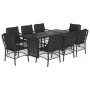 Garten-Essgruppe 9-teilig mit schwarzen Polstern aus synthetischem Rattan. von , Gartensets - Ref: Foro24-3212057, Preis: 926...