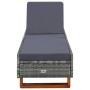 Sonnenliege mit synthetischem Rattankissen grau von vidaXL, Liegen - Ref: Foro24-310473, Preis: 156,82 €, Rabatt: %