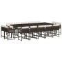 Garten-Essgruppe und Kissen-Set, 15-teilig, aus braunem synthetischem Rattan. von , Gartensets - Ref: Foro24-3211593, Preis: ...