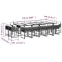 Garden dining set with 15-piece synthetic brown rattan cushions by , Garden sets - Ref: Foro24-3211593, Price: 974,07 €, Disc...