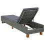 Lounger with gray synthetic rattan cushion by vidaXL, Loungers - Ref: Foro24-310473, Price: 155,21 €, Discount: %