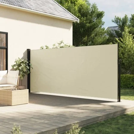Retractable cream side awning 180x500 cm by , Umbrellas - Ref: Foro24-4004445, Price: 98,78 €, Discount: %