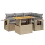 Garden sofa set with 5-piece synthetic rattan beige cushions by , Garden sets - Ref: Foro24-3271738, Price: 375,55 €, Discoun...