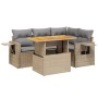 Gartensofa-Set mit 5-teiligen Kissen aus synthetischem Rattan in Beige. von , Gartensets - Ref: Foro24-3271738, Preis: 376,52...