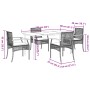 Garten-Essgruppe 5-teilig mit Kissen aus synthetischem Rattan in Beige. von , Gartensets - Ref: Foro24-3213627, Preis: 363,68...