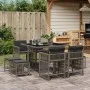 Garden dining set 9 pieces and gray synthetic rattan cushions by , Garden sets - Ref: Foro24-3211676, Price: 401,50 €, Discou...