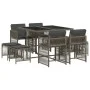 Garden dining set 9 pieces and gray synthetic rattan cushions by , Garden sets - Ref: Foro24-3211676, Price: 401,50 €, Discou...